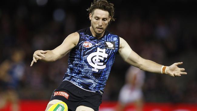 Dale Thomas enjoyed one of his best years at Carlton in 2019 before being delisted.