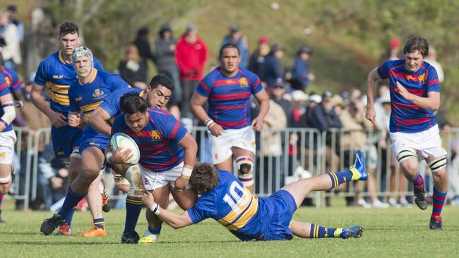 Tipene Seymour, Downlands. O'Callaghan Cup, Downlands vs Grammar. Saturday Sep 03, 2016.