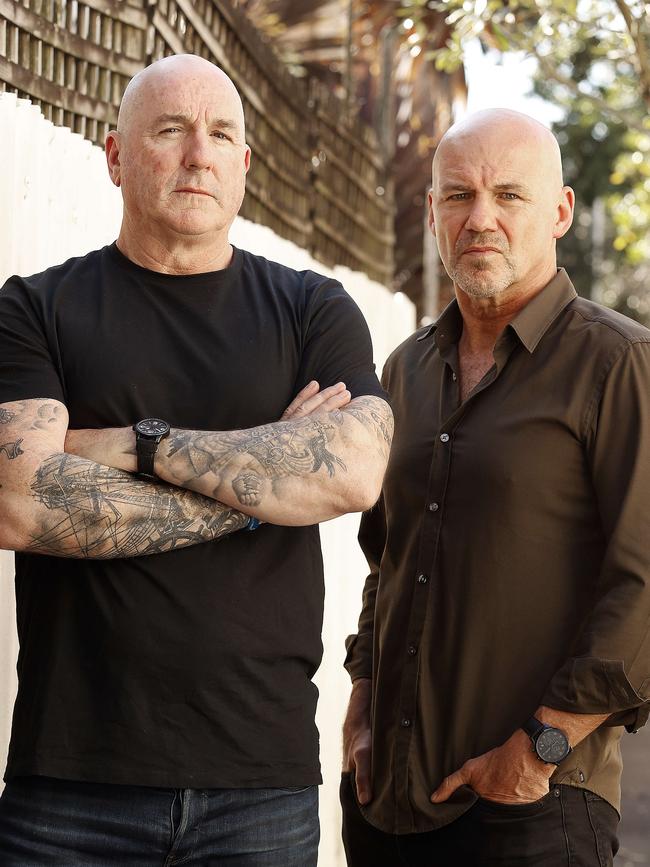 Craig Semple (left) talks to Gary Jubelin on the I Catch Killers podcast. Picture: Sam Ruttyn