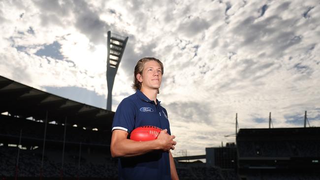 Rhys Stanley opens up on his career ahead of his 200th game. Picture: Robert Cianflone/Getty Images