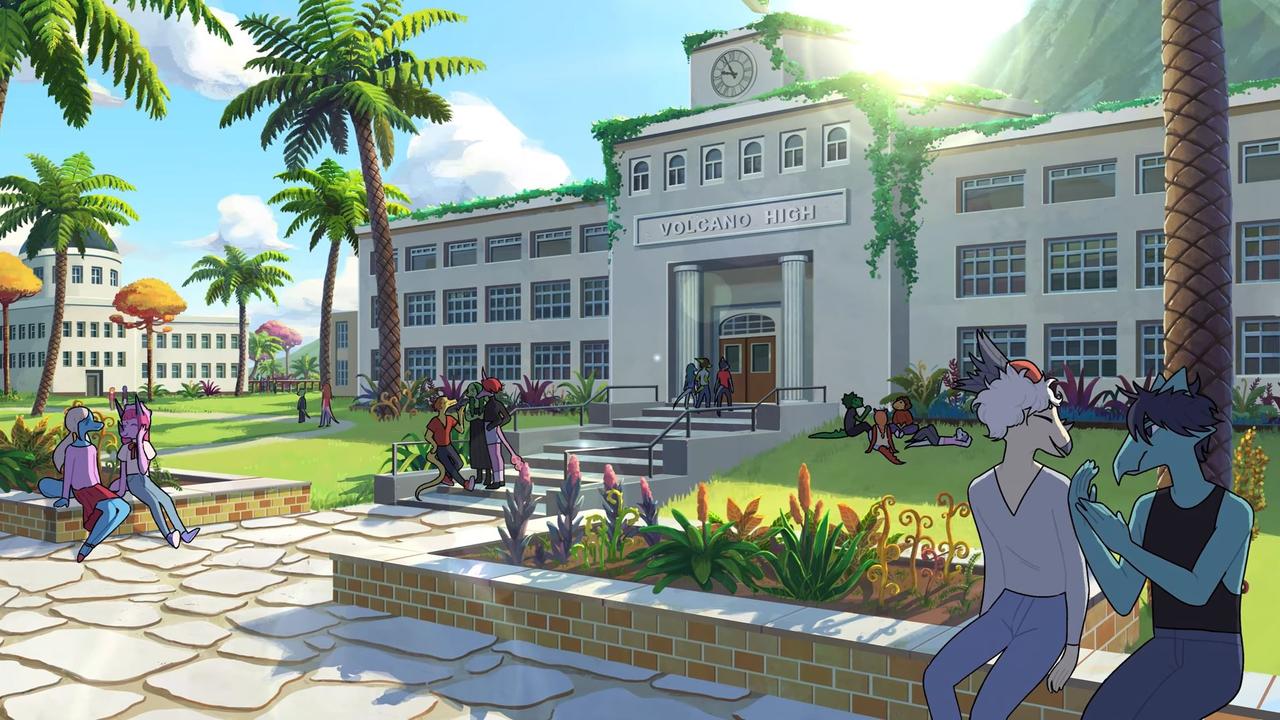 Goodbye Volcano High is a narrative, visual-novel styled game. Picture: KO—OP