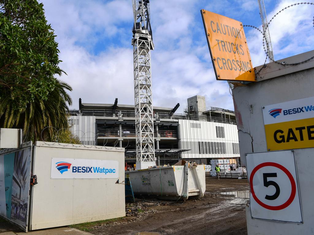 The stadium redevelopment pictured on May 29, 2023. Picture: Brad Fleet.