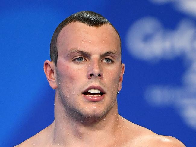 GOLD COAST, AUSTRALIA - APRIL 07:  Kyle Chalmers of Australia looks on following the Men's 100m Freestyle Semifinal 2 on day three of the Gold Coast 2018 Commonwealth Games at Optus Aquatic Centre on April 7, 2018 on the Gold Coast, Australia.  (Photo by Quinn Rooney/Getty Images)