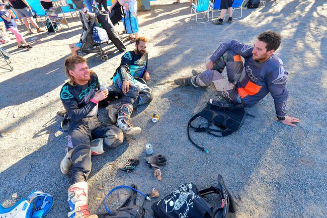 Finke competitors were quick to share tales of their journey back after completing the famous race. Pic: MATT HENDERSON