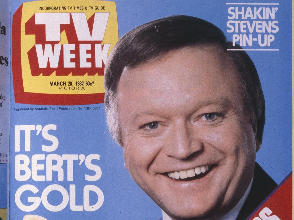 TV Week cover showing 1982 Gold Logie winner Bert Newton. Picture: Channel 9