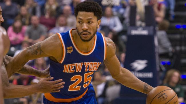 New York Knicks guard Derrick Rose (25).