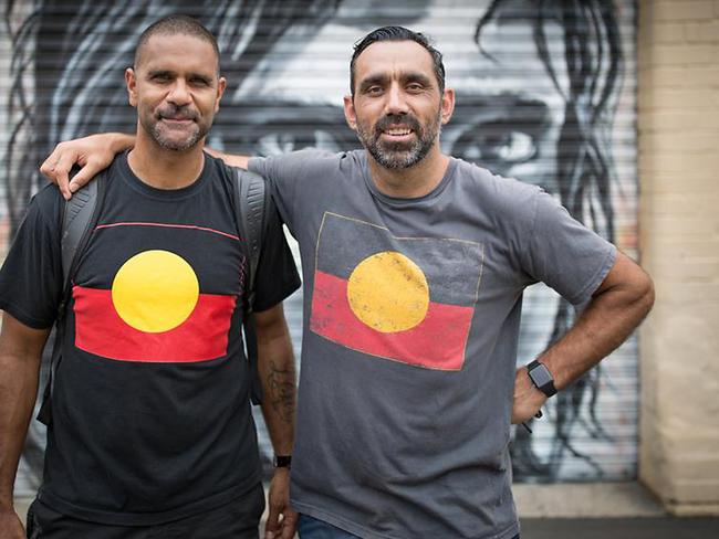 Michael O’Loughlin and Adam Goodes in The Australian Dream.