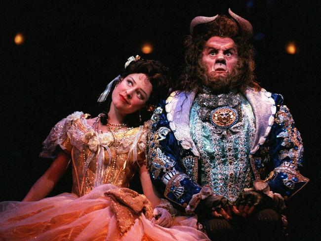 Rachael Beck and Michael Cormick in a scene from Beauty and the Beast during its Princess Theatre run …