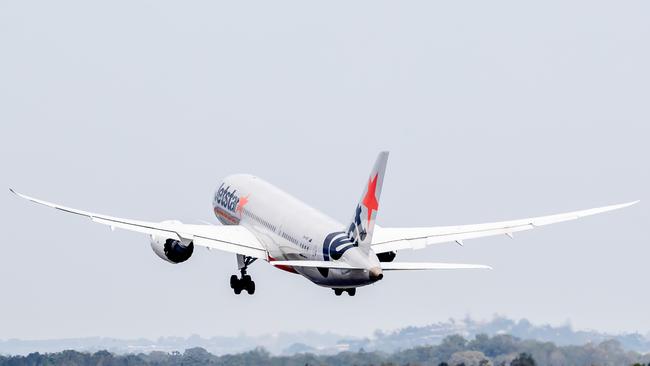 A Jetstar flight takes off from Gold Coast Airport. Picture: Luke Marsden