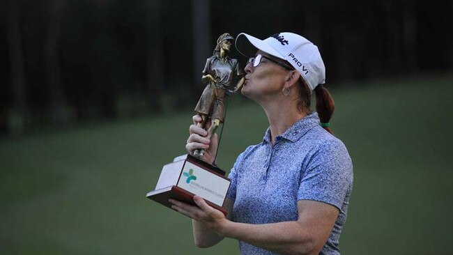 Breanna Gill celebrates her win in the Australian Women's Classic. Picture: Australian Golf Media