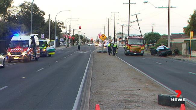 The scene of the horrific crash at Seaton. Picture: 7NEWS