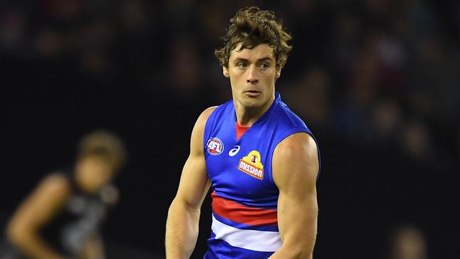 Josh Dunkley had 41 disposals in Western Bulldogs victory over Carlton. Picture: AAP Image/Julian Smith.