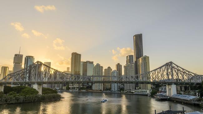 Brisbane River, Story Bridge and city skyline. Picture: TEQ