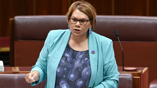Senator Dorinda Cox in the Senate at Parliament House in Canberra. Picture: NewsWire / Martin Ollman