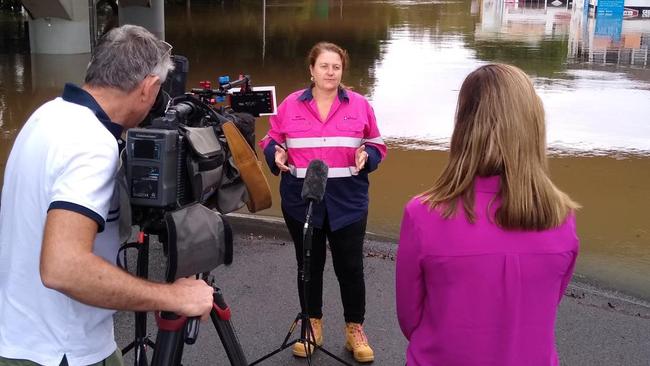 Ipswich Mayor Teresa Harding during the recent floods. Picture: Mayor Teresa Harding - Ipswich City Council / Facebook