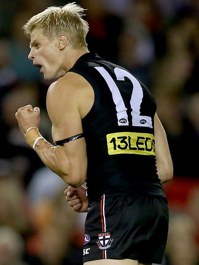 Nick Riewoldt’s No.12 has been in mothballs since his retirement.