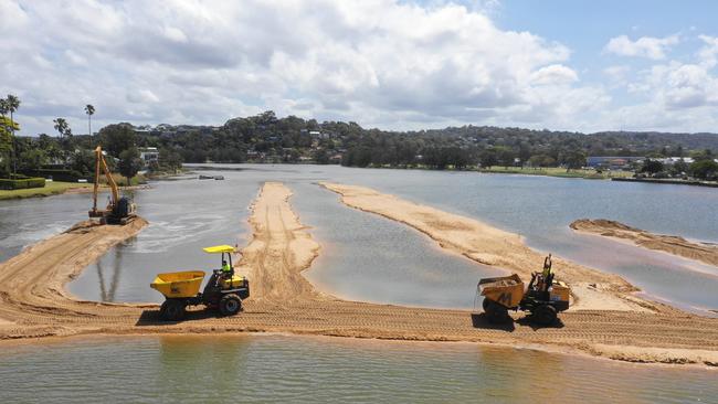 Dredging work this week at Narrabeen Lagoon. Picture: Manly Daily