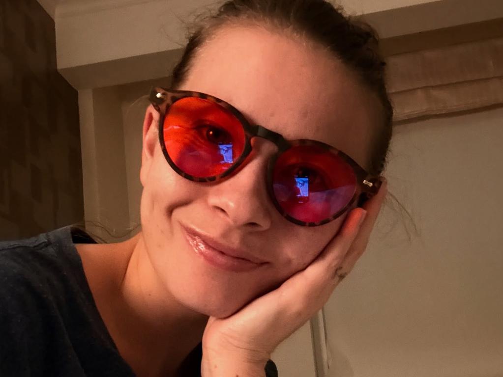 She also shared this happy selfie from what appears to be her NYC hotel room. Picture: bindiirwin/Instagram