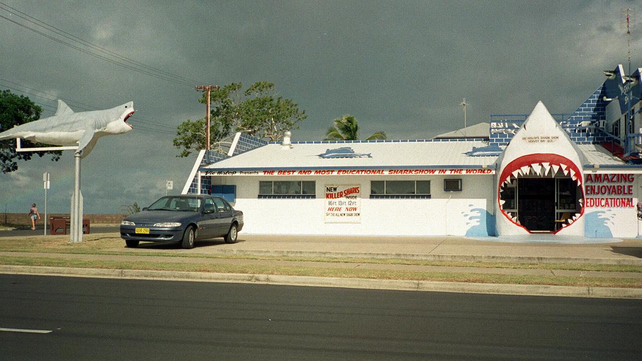 Shark hunter Vic Hislop's Headquarters at Urangan Qld.