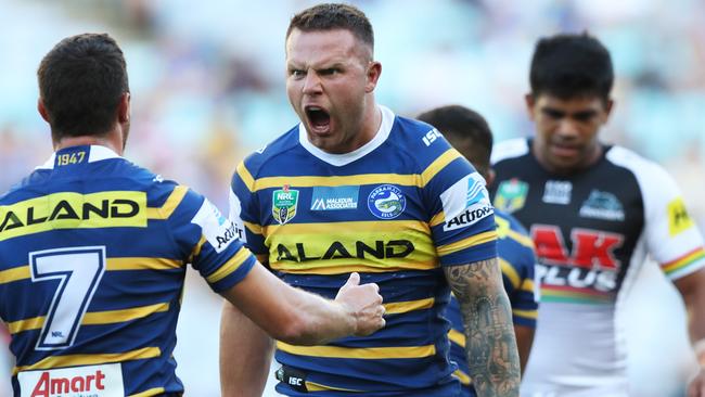 Parramatta's Nathan Brown is in line for an Origin spot. Picture: Brett Costello