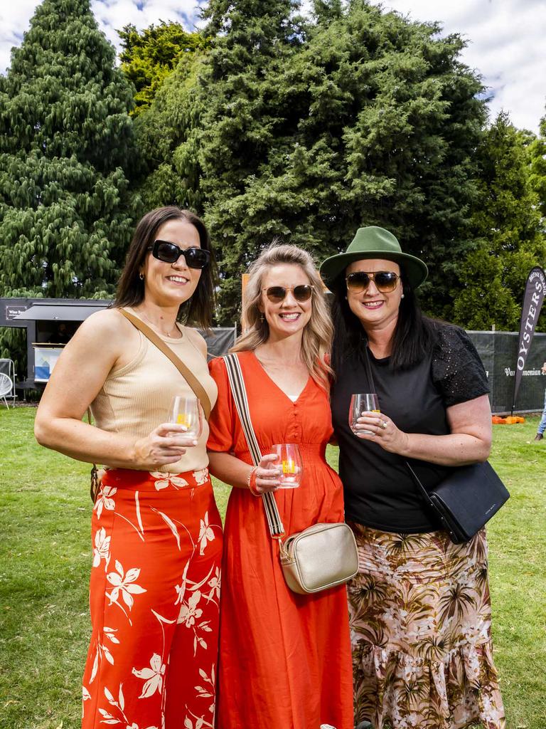 Angela Carmichael, Jo Ranali, Lisa Howes. TAS Wine Festival. Picture: Caroline Tan