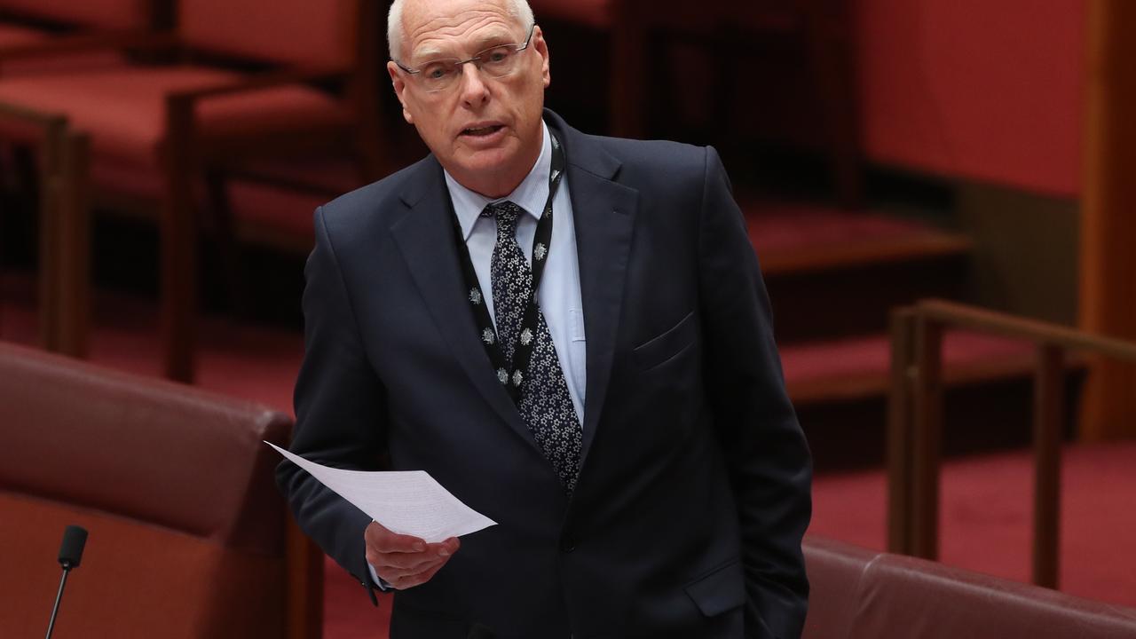 Senator Jim Molan speaking in the Senate Chamber.