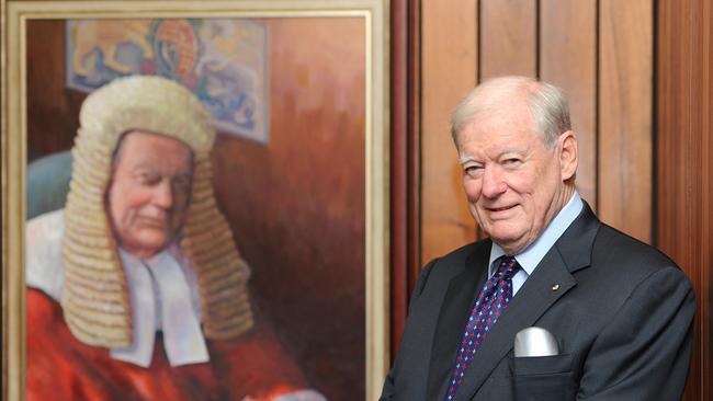 Justice Kerry Cullinane at the official ceremony to present his portrait which will hang in the Townsville Supreme Court. Mr Cullinane graduated from St Augustine’s College in 1959.