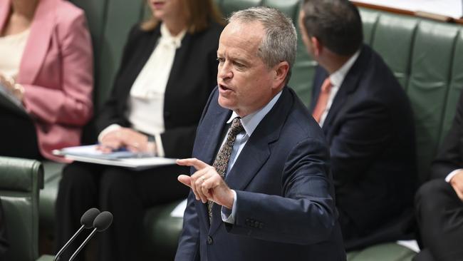 NDIS and Government Services Minister Bill Shorten during Question Time at Parliament House in Canberra. Picture: NewsWire / Martin Ollman