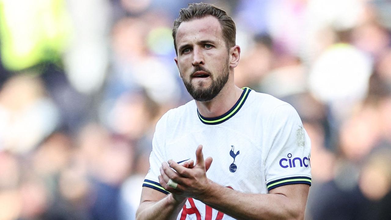 Harry Kane’s days at Spurs may be numbered. (Photo by Adrian DENNIS / AFP)