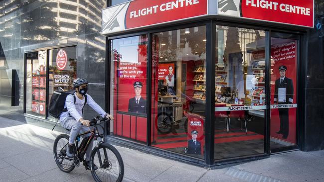 Flight Centre has reacted to pressure and dropped its coronavirus refund and cancellation fee policies. Picture: AAP