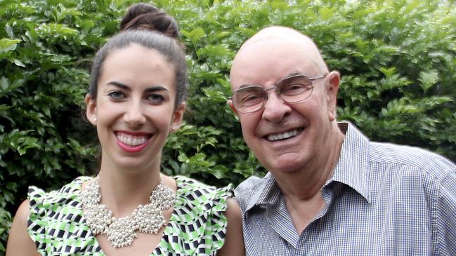 Sarah Holland-Batt with her father, Anthony Holland-Batt, who was neglected and abused in an aged-care facility.