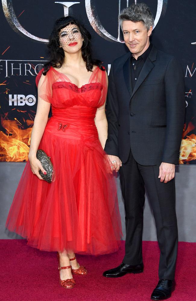 Camille O’Sullivan and Aidan Gillen attend the “Game Of Thrones” Season 8 Premiere on April 03, 2019 in New York City. (Photo by Dimitrios Kambouris/Getty Images)