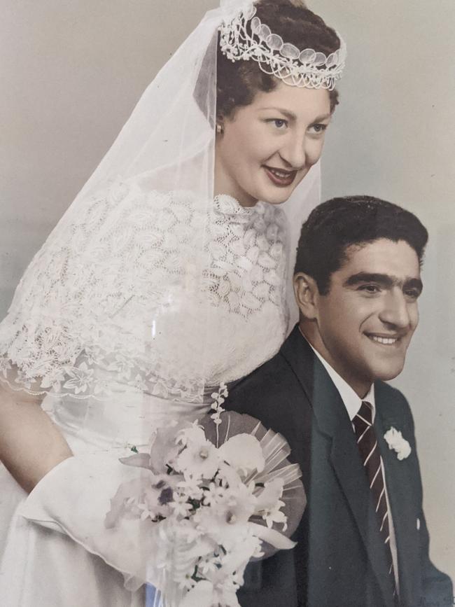 Ben and Lorna Lathouras on their wedding day.