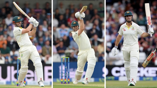 Mitchell Marsh absolutely creamed the England bowlers in the second session. Picture: Getty