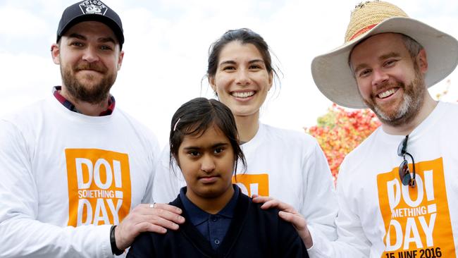 Castle Hill RSL’s Craig Johns, Sehaj (Tallowood student), Sarah Heydon and Hills Shire Times editor David Catt.