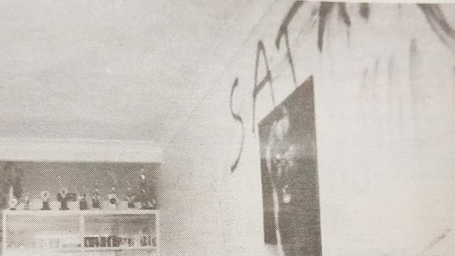 Rodney Dale spelled out Satan with his own blood on the wall of his Burleigh Heads unit.