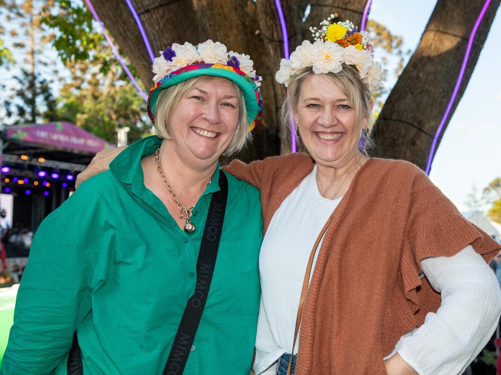 Erica Fredericksen (left) and Jane Clifford at the Toowoomba Carnival of Flowers Festival of Food and Wine, Sunday, September 15, 2024. Picture: Bev Lacey