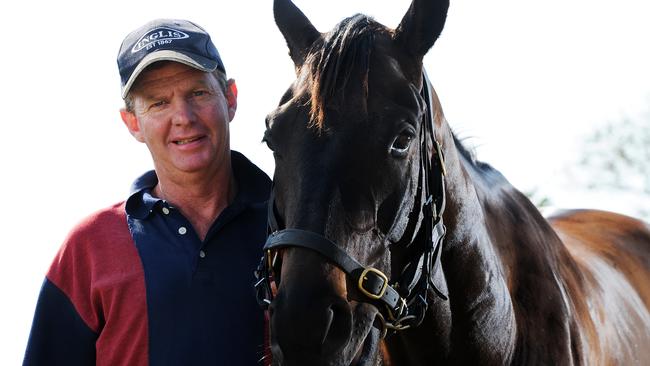 Trainer Michael Templeton with Guineas hopeful Slew Left