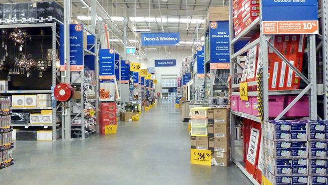 There’s been too many empty isles at Masters Home Improvement stores. Picture: Richard Gosling