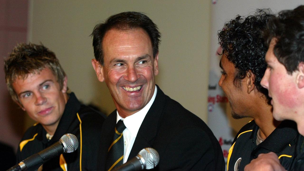 Terry Wallace with his first three top Richmond draft picks in 2004 … after turning down the Hawthorn job.