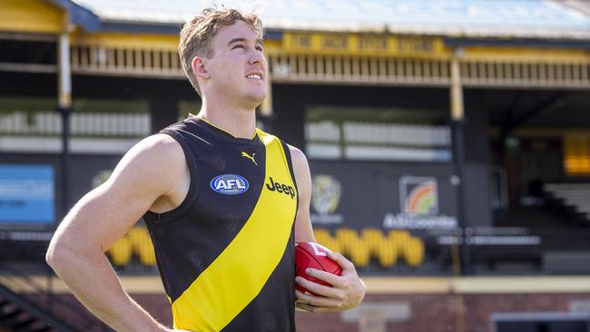 Tom Lynch at his 2018 Punt Rd unveiling. Picture: AAP