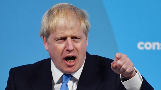 LONDON, ENGLAND - JULY 23: Newly elected British Prime Minister Boris Johnson speaks during the Conservative Leadership announcement at the QEII Centre on July 23, 2019 in London, England. After a month of hustings, campaigning and televised debates the members of the UK's Conservative and Unionist Party have voted for Boris Johnson to be their new leader and the country's new Prime Minister, replacing Theresa May. (Photo by Jeff J Mitchell/Getty Images)