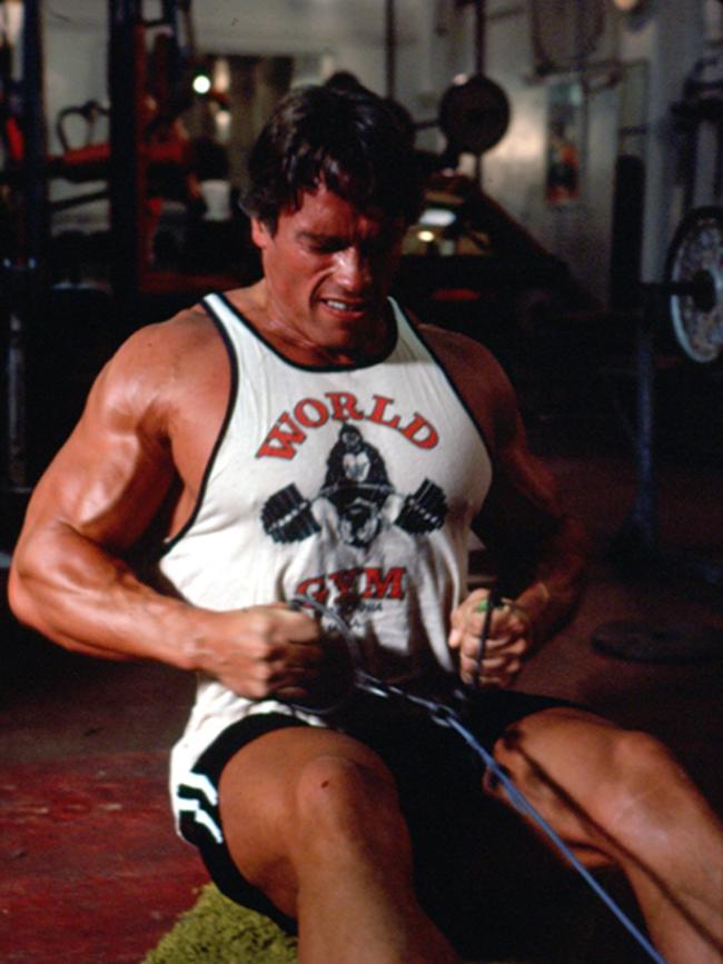 Arnie feels the burn: Pumping Iron.