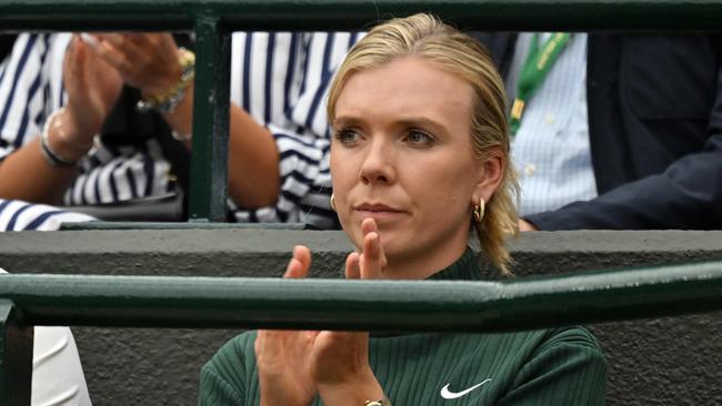 Britain's Katie Boulter watches as Alex de Minaur returns against Arthur Fils. Picture: Glyn Kirk/AFP