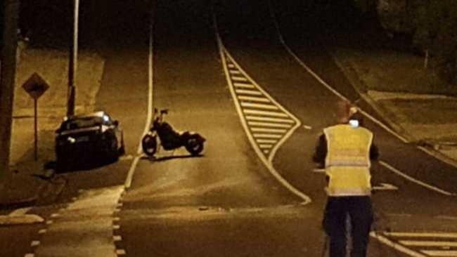 Police at the scene of the fatal crash on Carter Road, Nambour, on the Sunshine Coast.