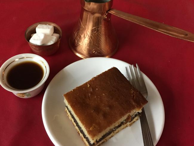 Turkish coffee and poppy seed cake. Picture: Jenifer Jagielski