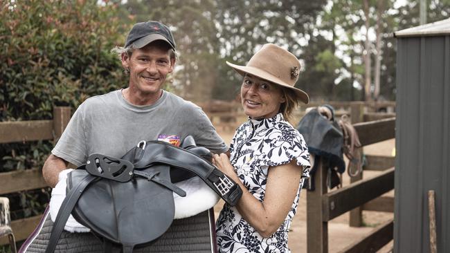 Para dressage competitor Brooke Neville with her husband Chris Neville. Picture: Kevin Farmer