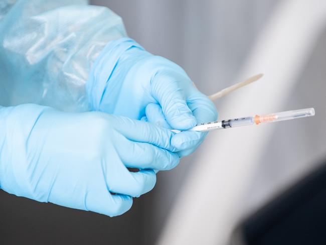 SYDNEY, AUSTRALIA - NewsWire Photos September 24, 2021: Prepared Pfizer Vaccines at the Drive-Through COVID-19 Vaccination Hub at Belmore Sports Ground, Sydney. Picture: NCA NewsWire / James Gourley