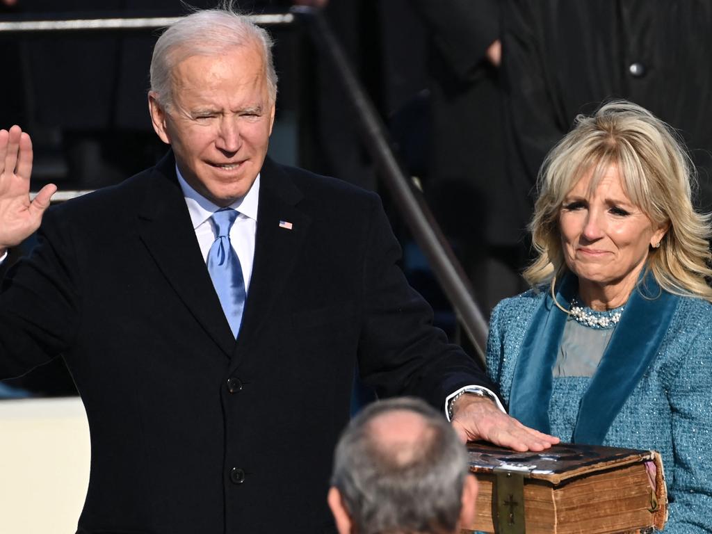 The First Lady encouraged Mr Biden to stay in the race after his disastrous debate against Donald Trump. (Photo by SAUL LOEB / POOL / AFP)