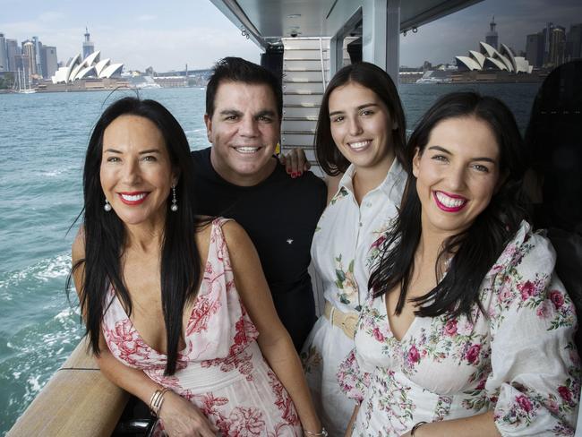 Mr Malouf with his wife, Larissa and daughters Lara and Ellie. Picture: John Feder